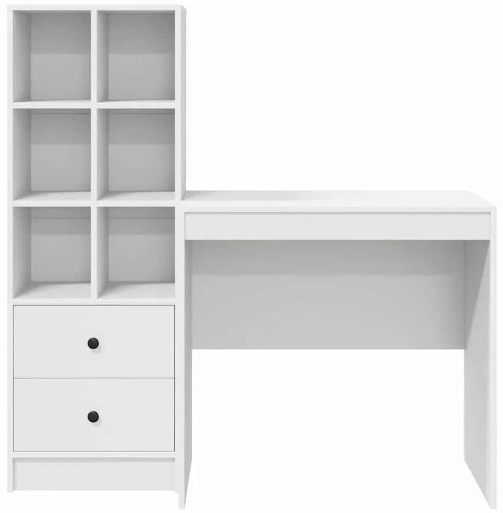 Tárolóval rendelkező íróasztal 2 pcs Fehér 80 x 50 x 76 cm