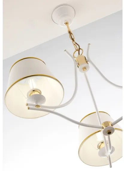 Jupiter 2085 - SAMBA láncos csillár 3xE27/15W/230V fehér/arany