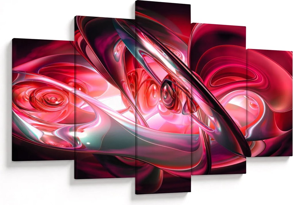 Piros fraktálos kép (150x105 cm)