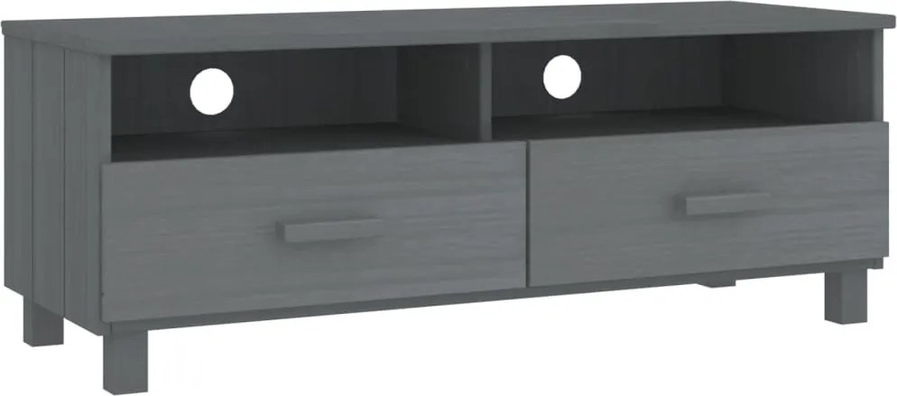 vidaXL HAMAR sötétszürke tömör fenyőfa TV-szekrény 106 x 40 x 40 cm