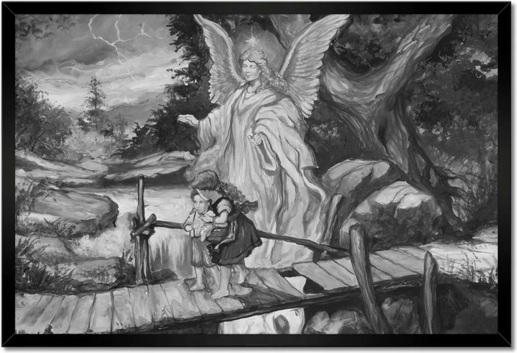 Poszterek keretben 60x40 Keresztelő ajándék Angyal