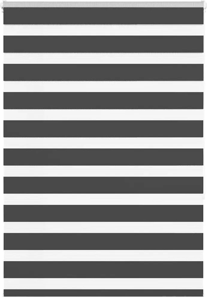 vidaXL zebrafüggönnyel fekete szövetszélesség 110,9 cm poliészter