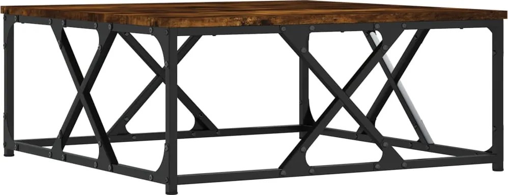 vidaXL füstös tölgy színű szerelt fa dohányzóasztal 70 x 70 x 30 cm
