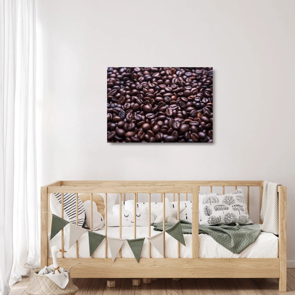 Kávé szemek képe (üvegen) (70x50 cm)