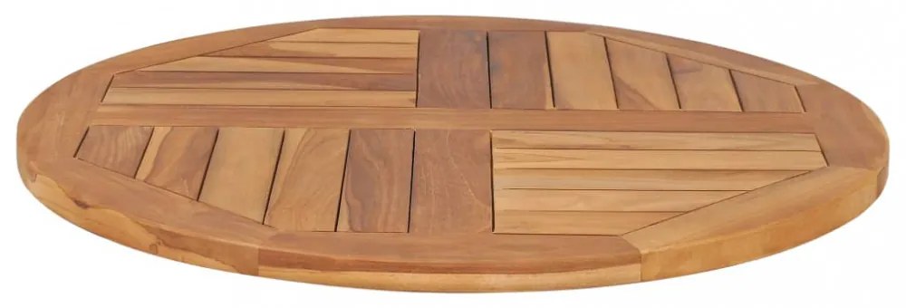 kerek tömör tíkfa asztallap 2,5 cm 70 cm