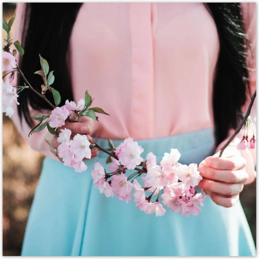 Poszterek 70x70 Virágzó cseresznye Japán