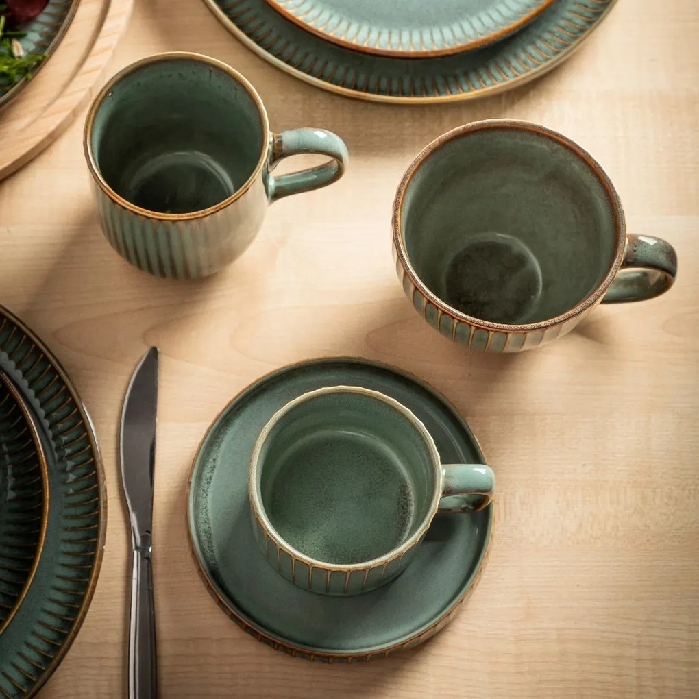 Altom Reactive Sage porcelán jumbo bögre, 450 ml