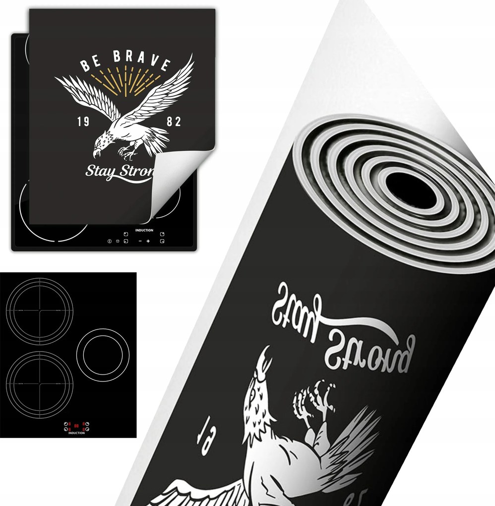 Tűzhelyvédő Szőnyeg Asztali Dekoráció 45x52 sötét madár