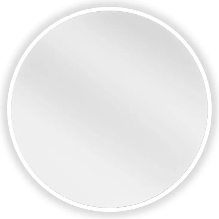 Mexen Loft kör alakú fürdőszobai tükör, 30 cm, fehér keret - 9850-030-030-000-20