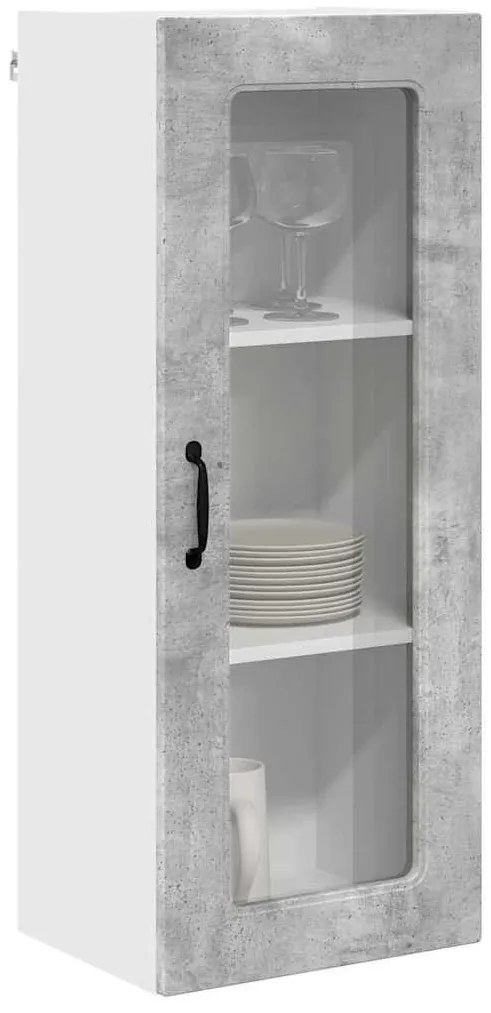 Fali konyhaszekrény Beton Szürke 40 x 31 x 100 cm Faanyag