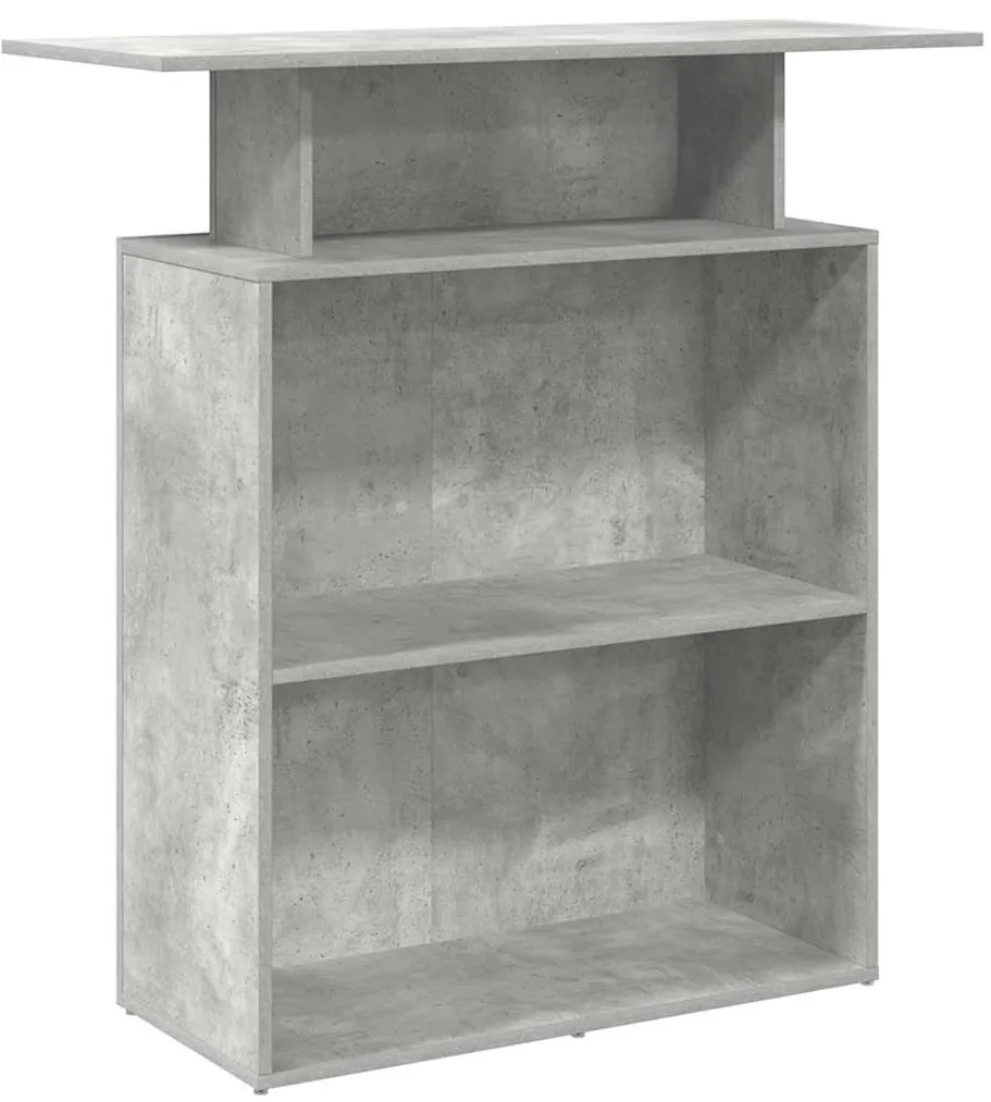 recepciós pult betonszürke 100x40x104 cm szerelt fa