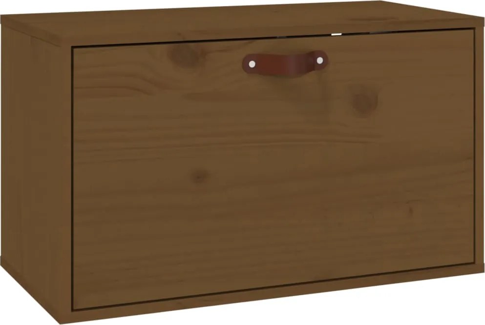 vidaXL mézbarna tömör fenyőfa faliszekrény 60 x 30 x 35 cm