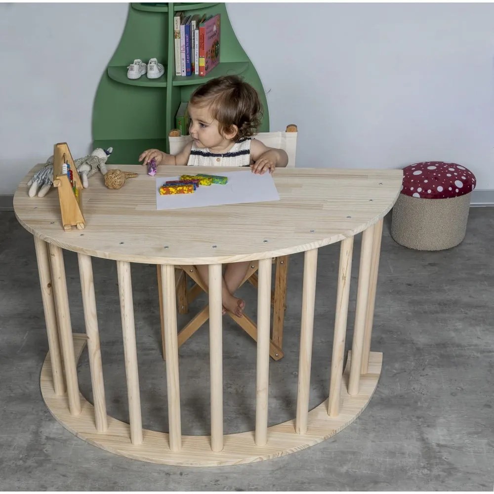 Natúr színű borovi fenyő hinta 60x100x60 cm Montessori – Little Nice Things