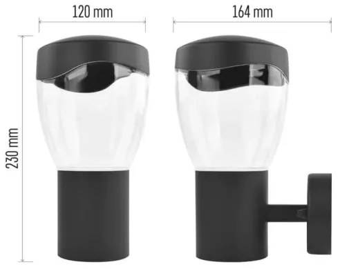 Kültéri fali lámpa ARTEO 1xE27/15W/230V IP44