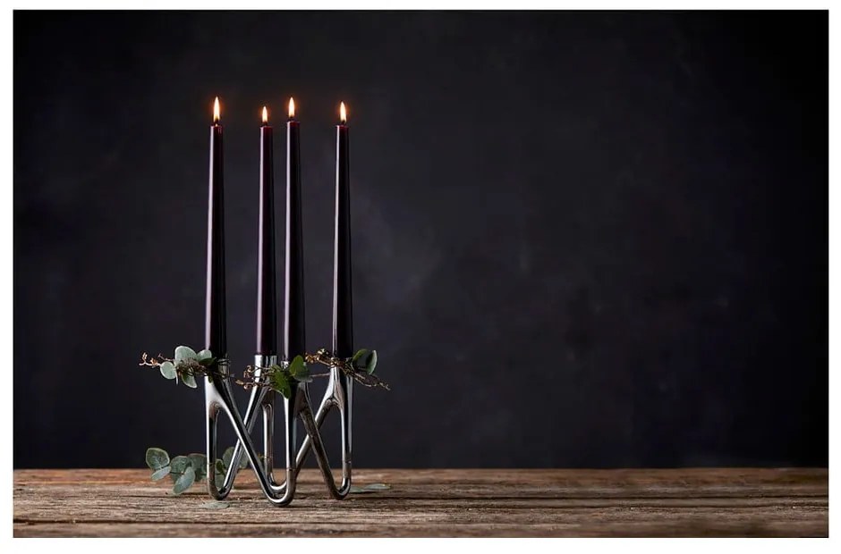 Roots ezüstszínű gyertyatartó - Morsø