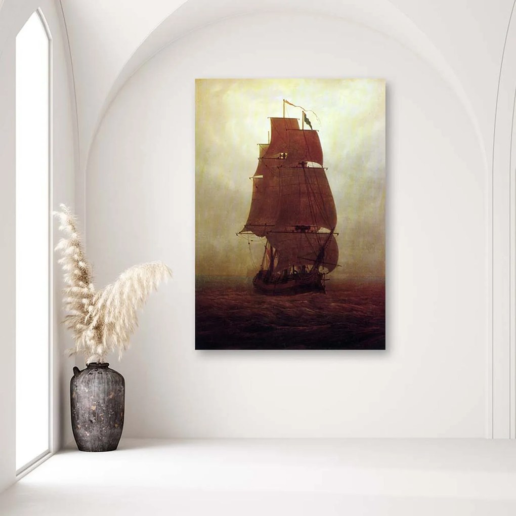 Gario Vászonkép Vitorlás hajó - Caspar David Friedrich, reprodukció Méret: 80 x 120 cm