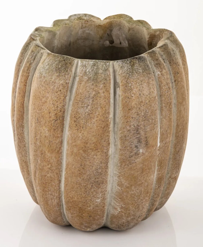 Cement Barna virágtartó kaspó, Szürke 21,5x20x20cm