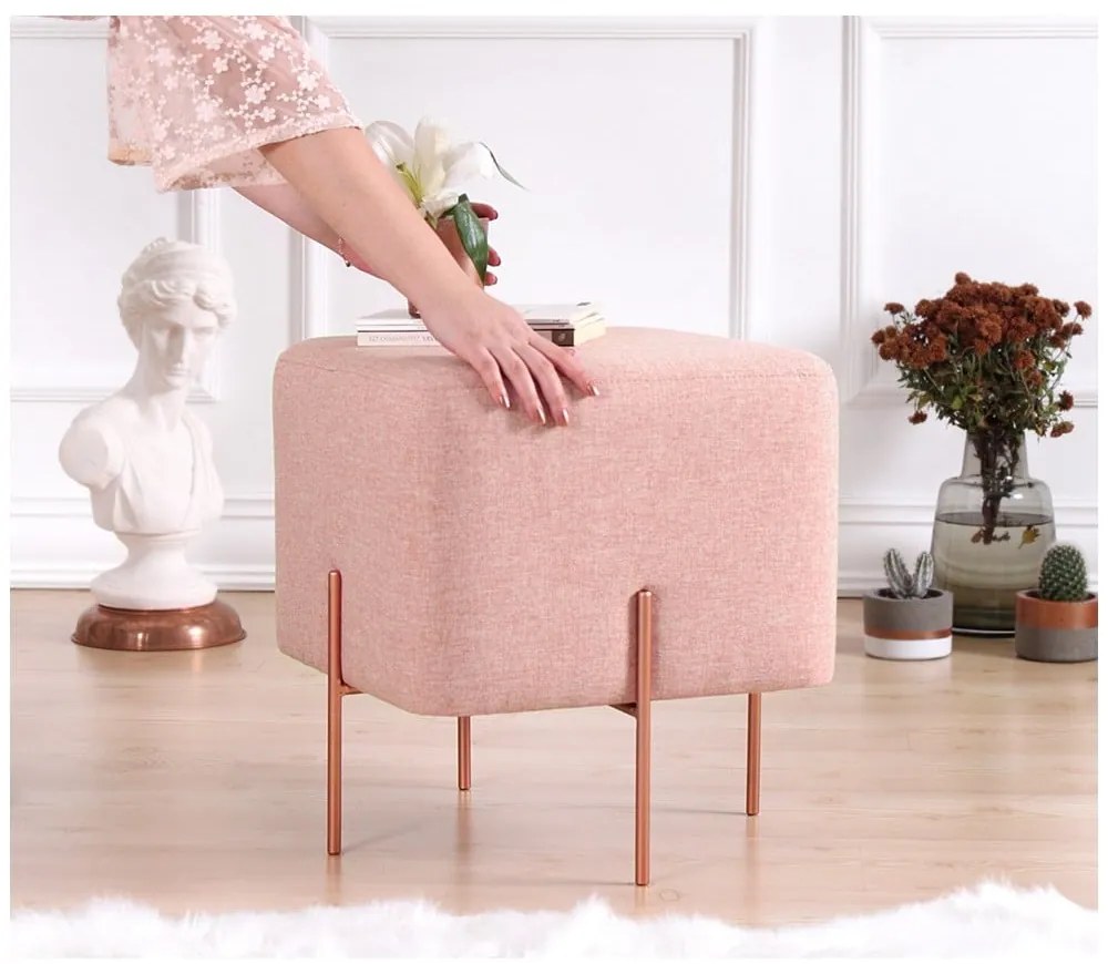 Világos rózsaszín puff Copper – Artie