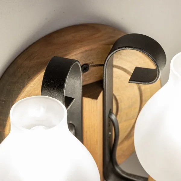 Brilagi - Fali lámpa ROATA APLICA 2xE14/40W/230V bükkfa