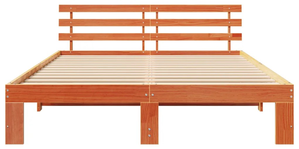 Tömör Fenyő Ágykeret Gyanta barna Tömör fa 140 x 200 cm