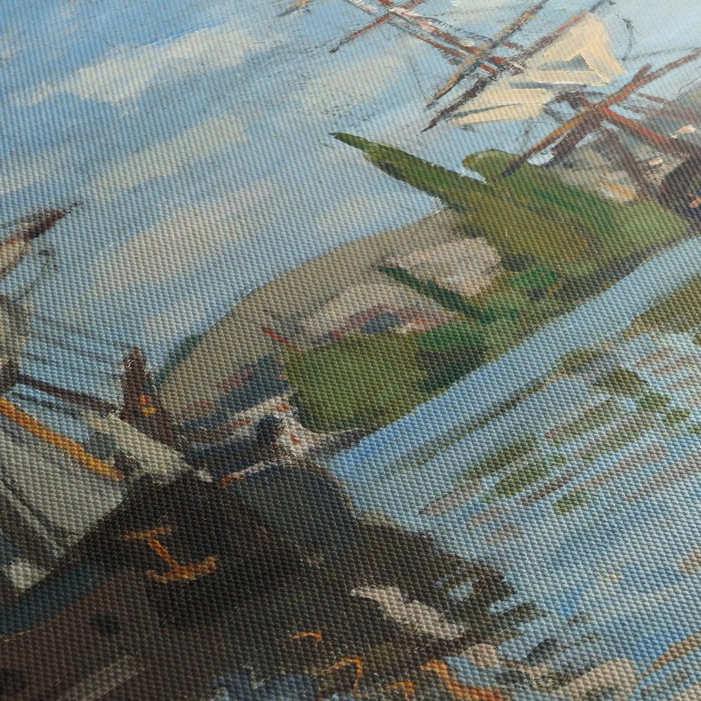 Kép - Claude Monet, Ships Riding on the Seine at Rouen, reprodukciók (150x105 cm)