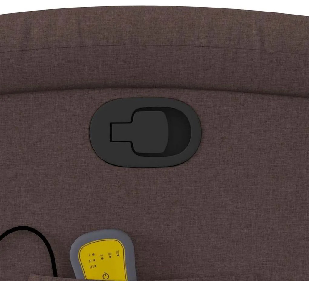 sötétbarna szövet dönthető masszázsfotel