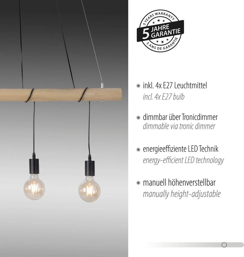Paul Neuhaus loft függeszték tero fekete fa pln15505-18