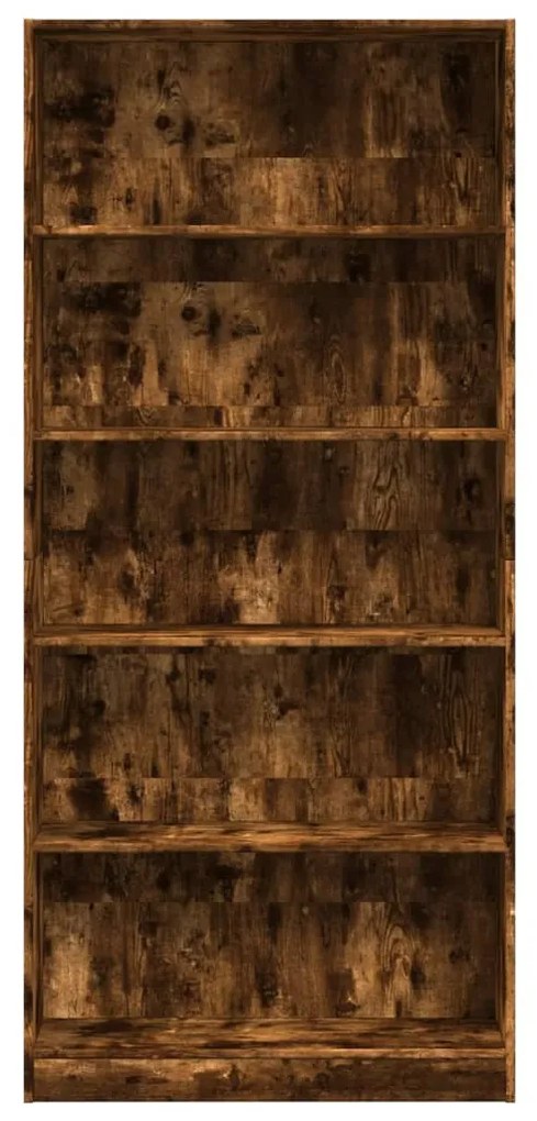 füstös tölgy színű szerelt fa könyvszekrény 80 x 24 x 176 cm