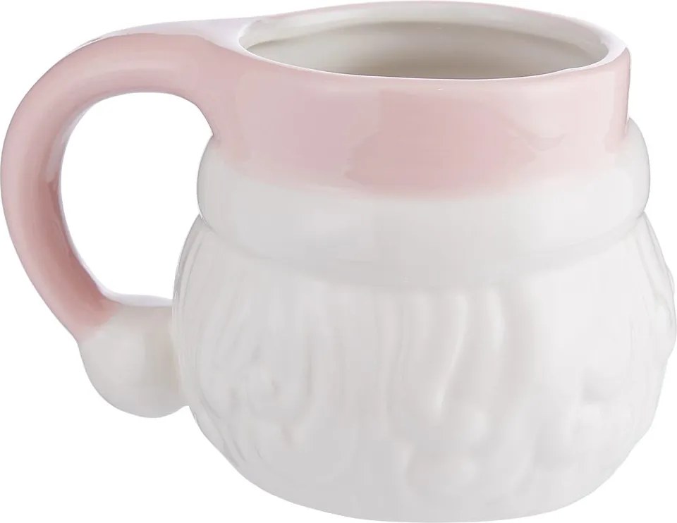 SANTA kerámia bögre, Mikulás 400ml , rózsaszín