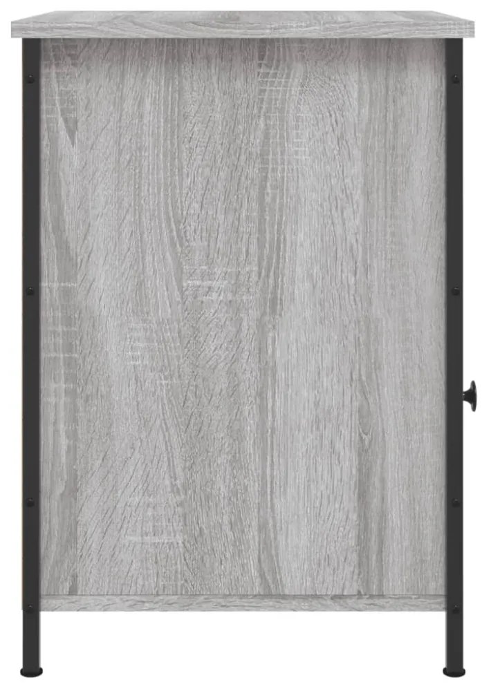 szürke sonoma színű szerelt fa éjjeliszekrény 40 x 42 x 60 cm