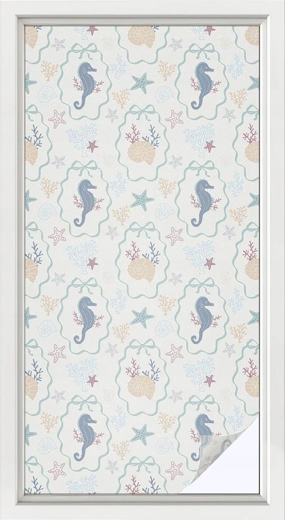 Ablakfólia öntapadós Adatvédelem Tengeri csikóhalak 50x100 cm