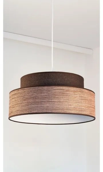 Csillár zsinóron GRACE 1xE27/60W/230V átm. 40 cm barna/bézs