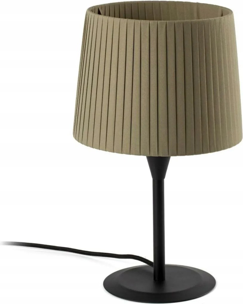 Faro Samba mini asztali lámpa fekete/zöld, pliszé ernyő, E27, 36 cm