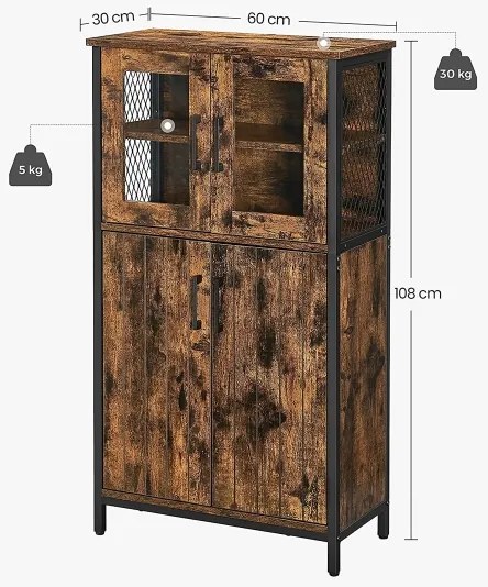 FIRA komód barna/fekete