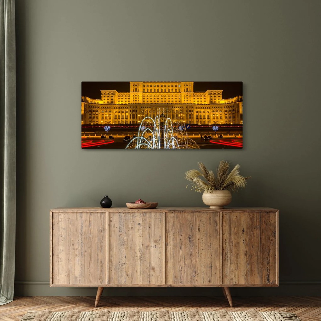 Kép - A Parlament palotája, Bukarest, Románia (120x50 cm)