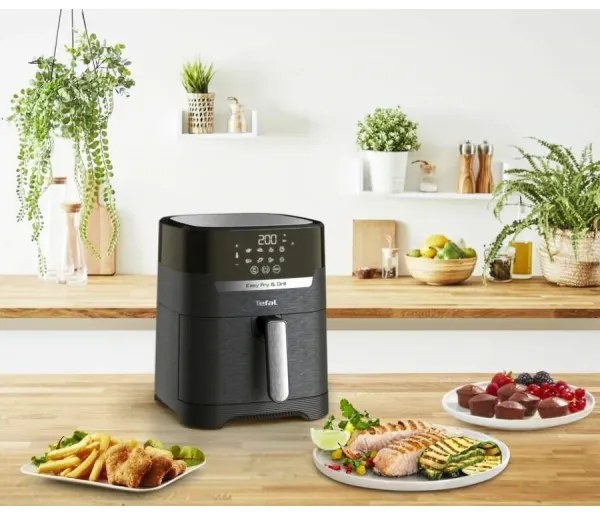 Tefal - Forró levegős sütő 4,2 l EASY FRY&amp;GRILL 2in1 1550W/230V fekete