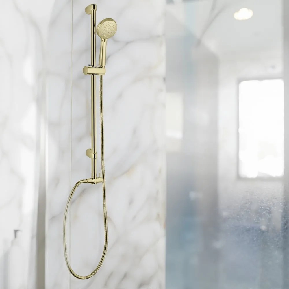 Matt aranyszínű rozsdamentes acél zuhanycső 150 cm Brass – Wenko