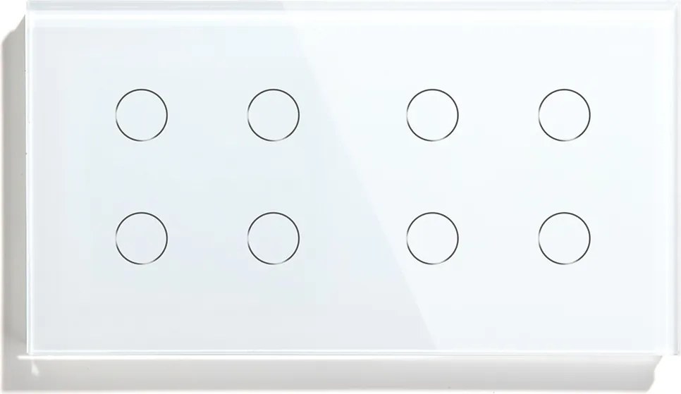 Érintőkapcsoló 4+4 Négyes 8K Zigbee Üvegkapcsoló Nélkül