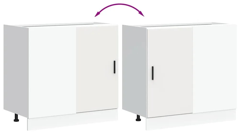 “Lyon” mosdó alapszekrény fehér színű fából készült szekrény