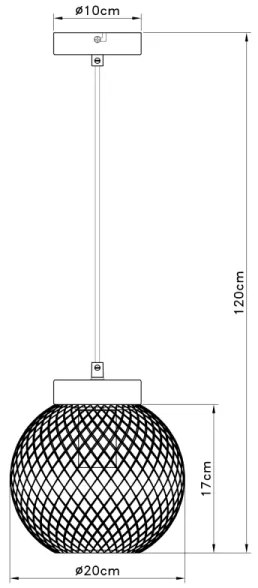Globo 15663H - Csillár zsinóron PABLO 1xE27/60W/230V
