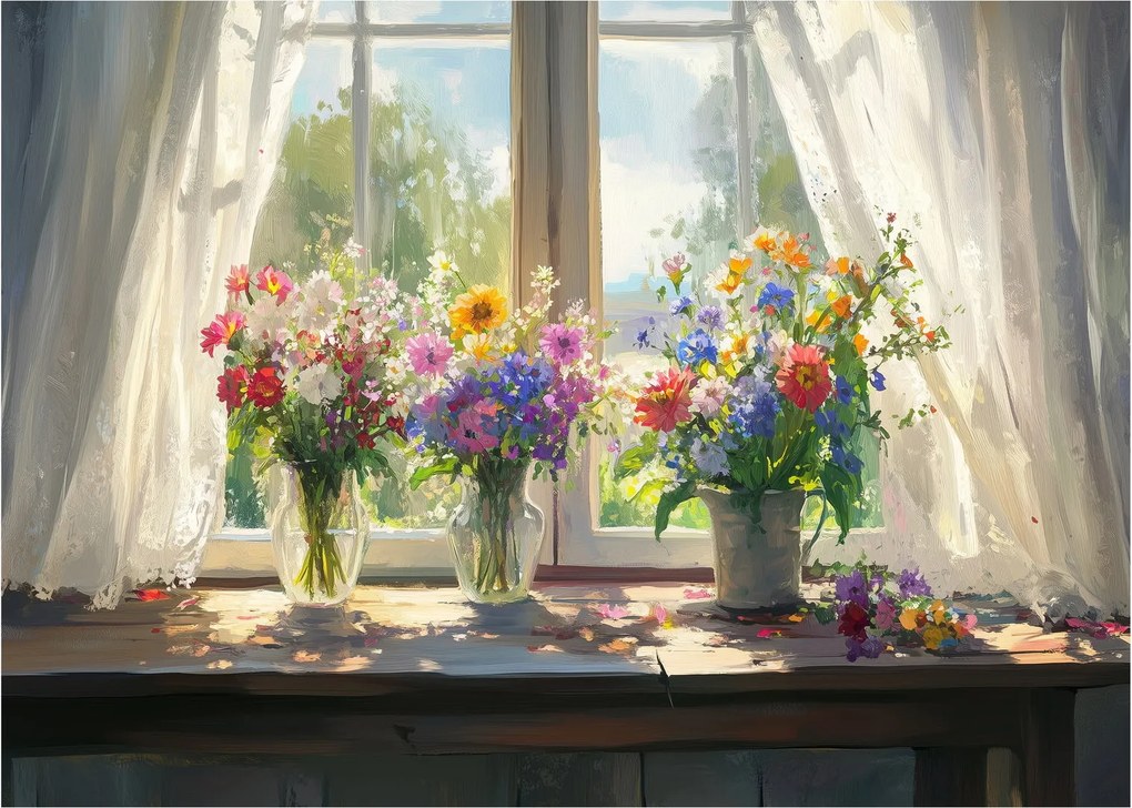 Kép - Csokor az ablaknál (70x50 cm)