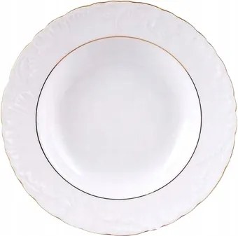 Ebédlő tányér mély 22cm arany Rococo vonal