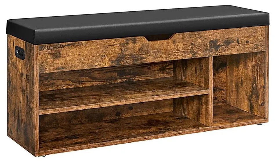 Cipőtároló VOREN barna/fekete