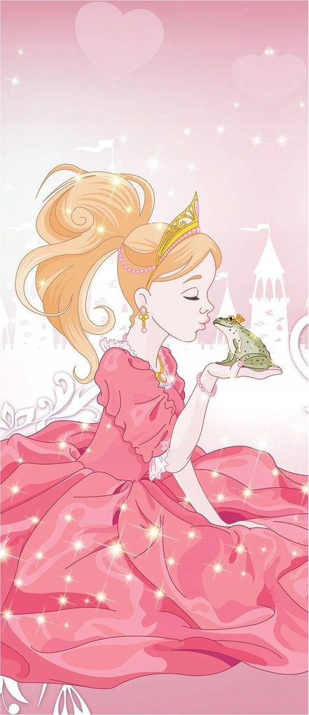 Matrica Tapéta Béka Hercegnő Mese falikép gyerekszobába 91x211