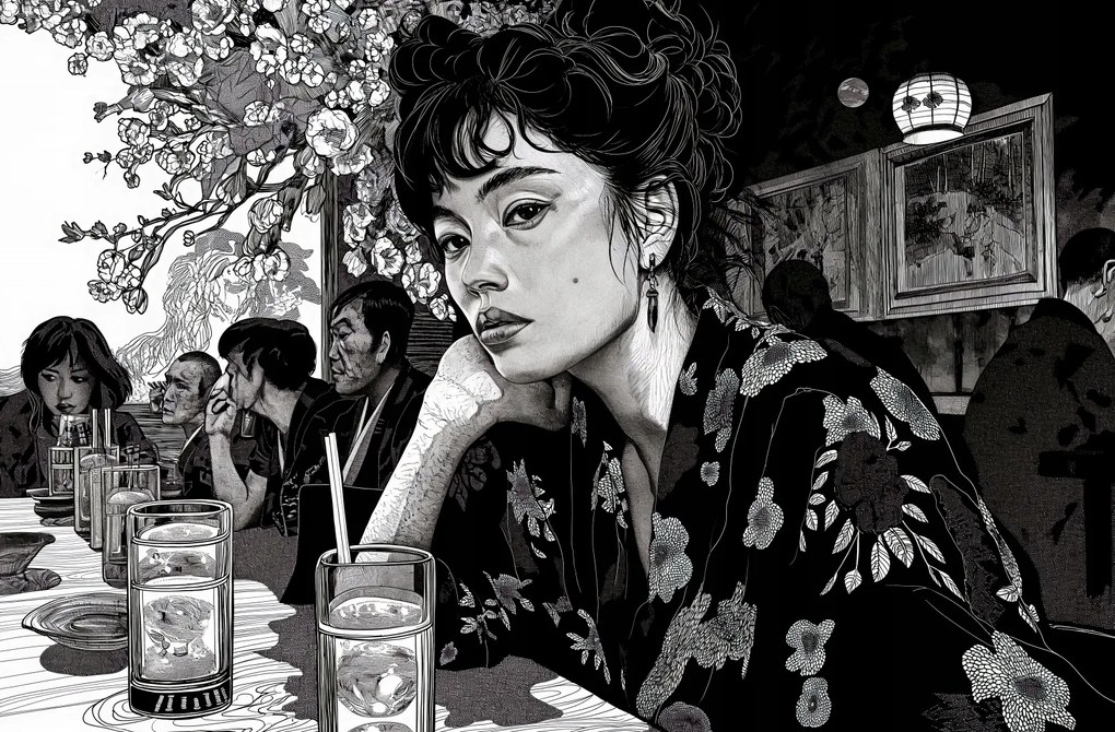 Poszter 86,4x56,8cm Fekete Kimono