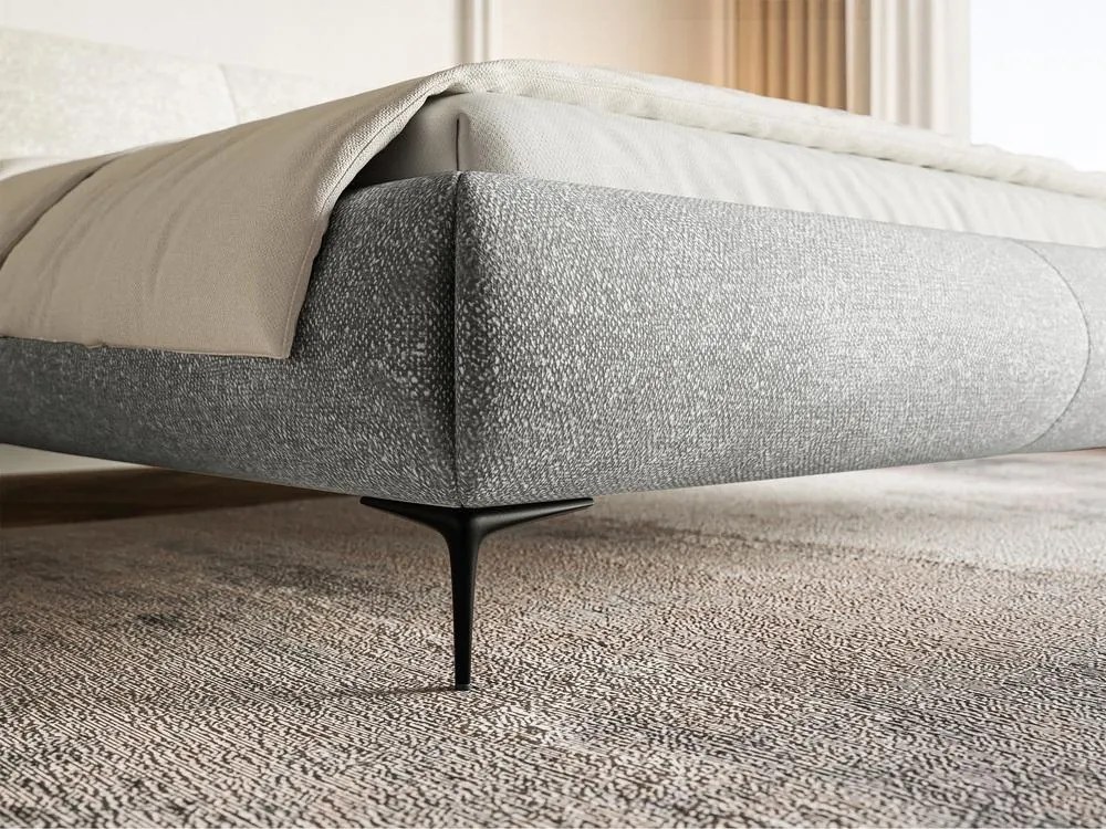 Franciaágy 180 cm Octave 180 (ágyráccsal) (tárolóhellyel) (szürke + fekete) . Akció -15%. 1099944