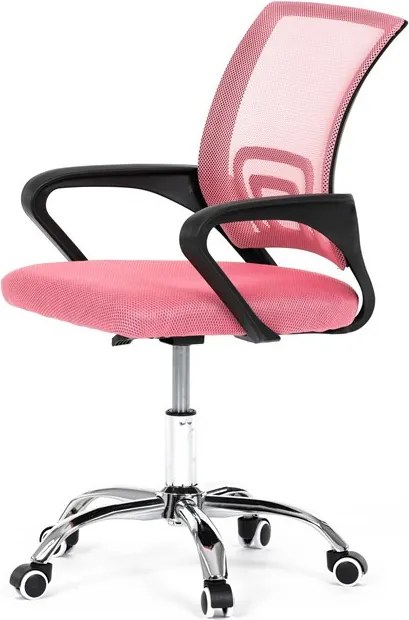 Gyerek forgószék hintamechanikával, rózsaszín hálós kivitelben KA-L103 PINK