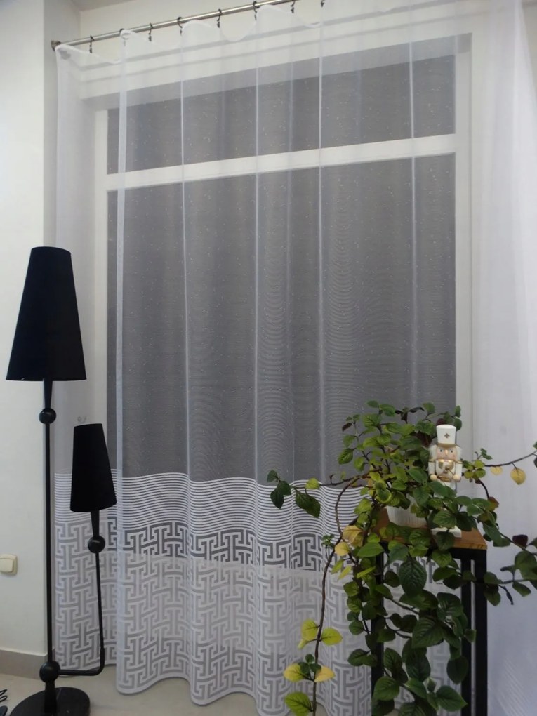 Mg Függöny 35139 Fehér 200x250cm készre varrt Bt M Görög mintás