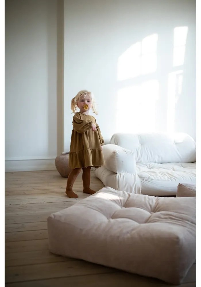 Hippo bézs len kinyitható kanapé 140 cm - Karup Design