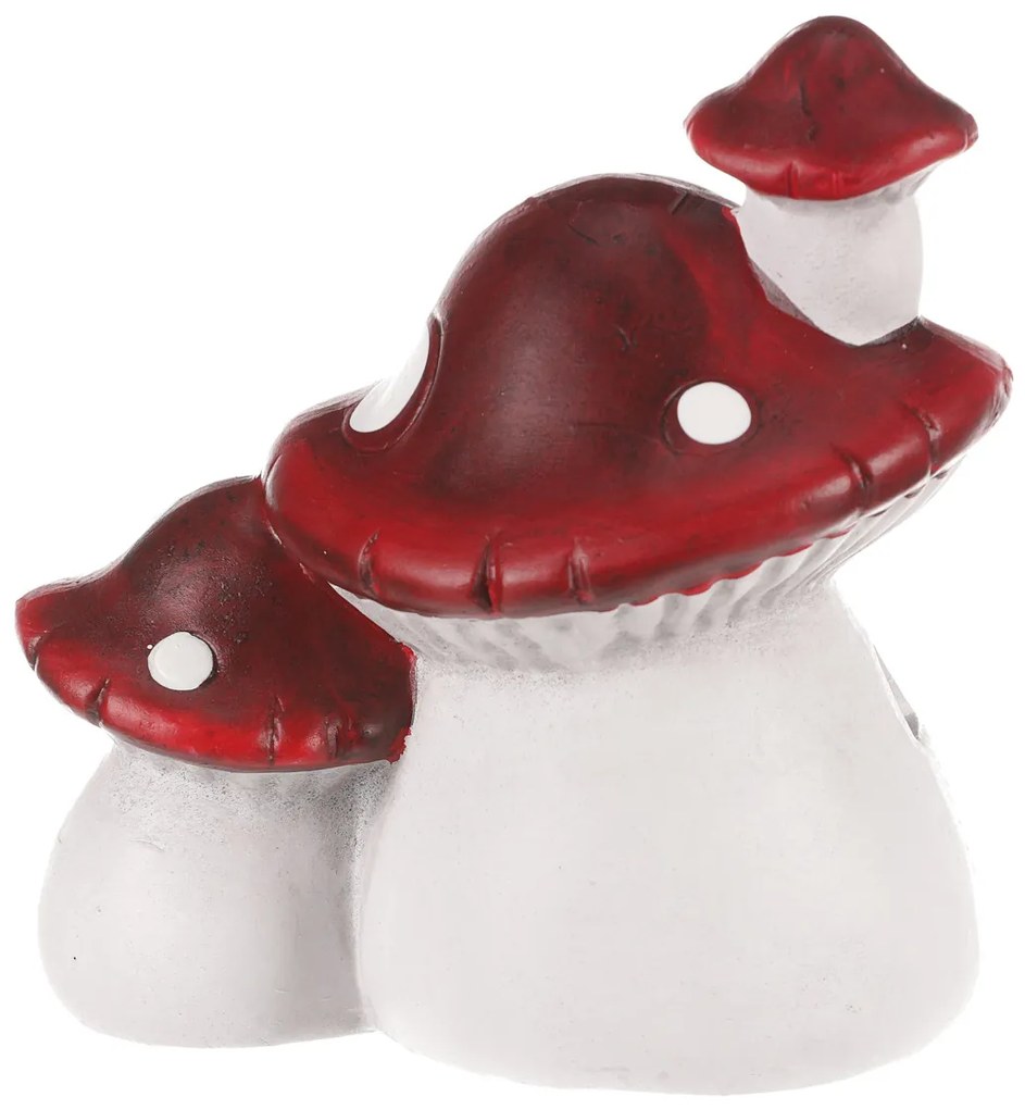 Őszi LED dekoráció Gomba világító házikó, 14 x 10x 15 cm, kerámia